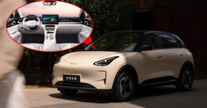 Geely geome xingyuan official imge exterior beige black interior black white