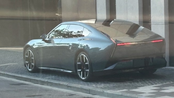 2026 Xpeng P7 sedan with scissor doors spotted without camo in China