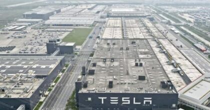 Tesla’s gigafactory in Shanghai